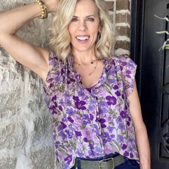 NWT New Cabi Women's Racer Back Purple/Plum Cami Tank Top XS #4208 - Picture 6 of 6